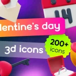 Figma Valentine's Day 3D Icons Free Download