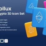 Free Cryptocurrency 3D Icons Set