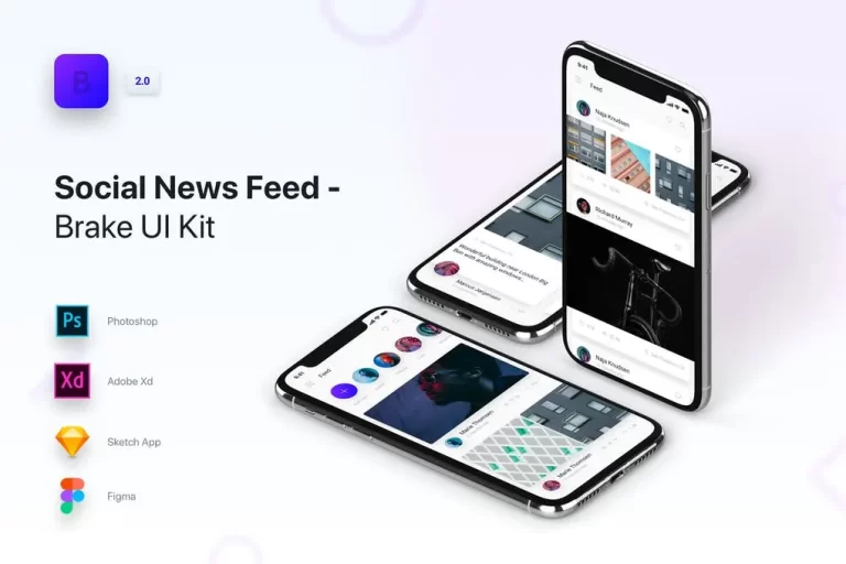 Free Social Media News Feed UI Kit