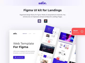 uDix - Figma Free UI Kit For Landings Pages