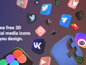 Free 3D Social Media Icons Figma