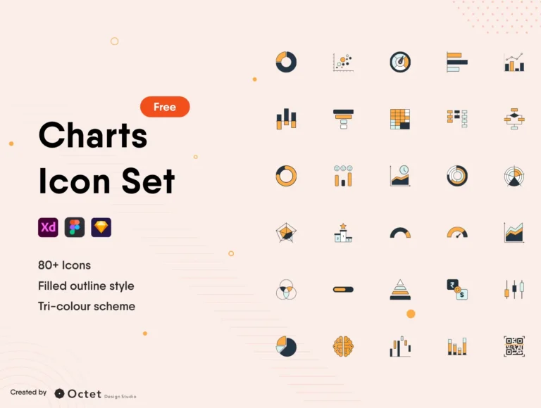 Free Charts & Graphs Icon Set