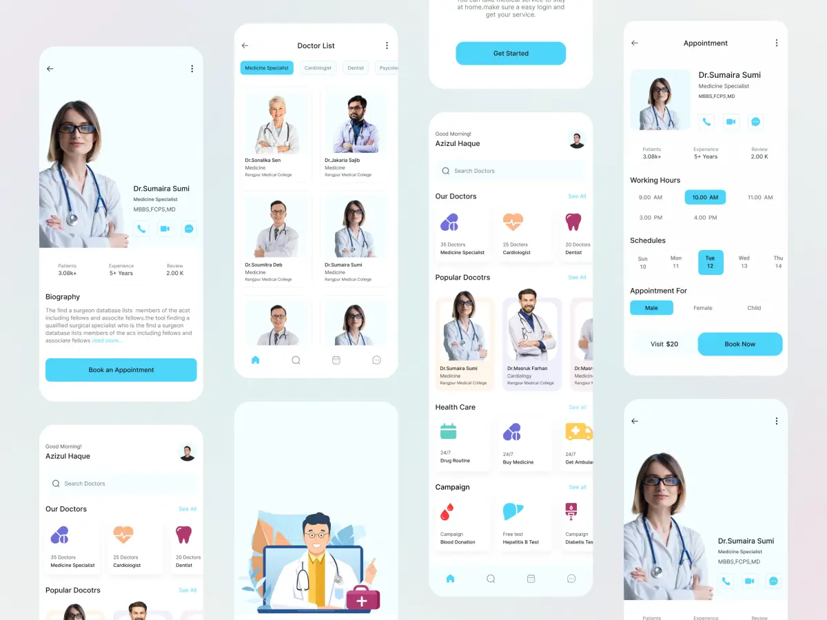 Medical App Template, Medical App Design