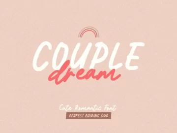 Couple Dream Free Cute Romantic Font Duo