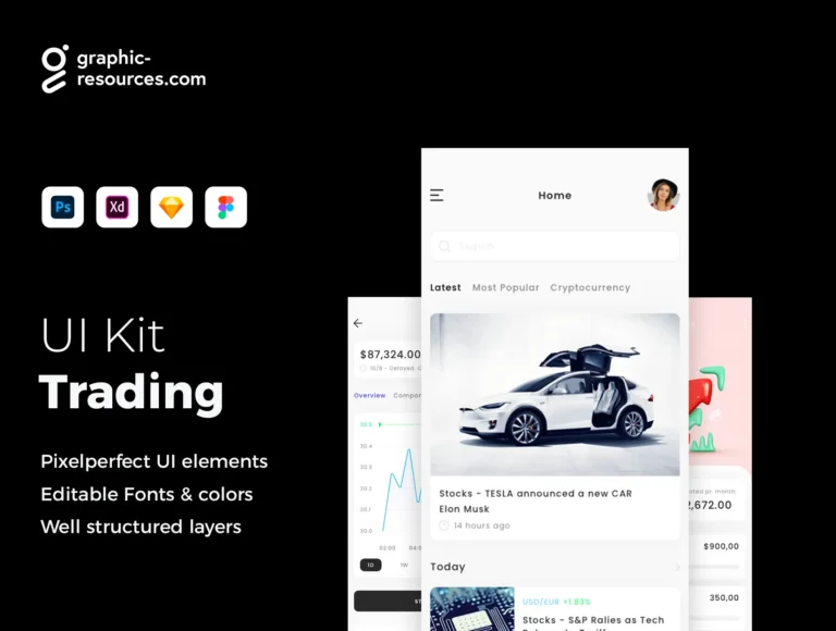Free Finance & Trading App UI Kit