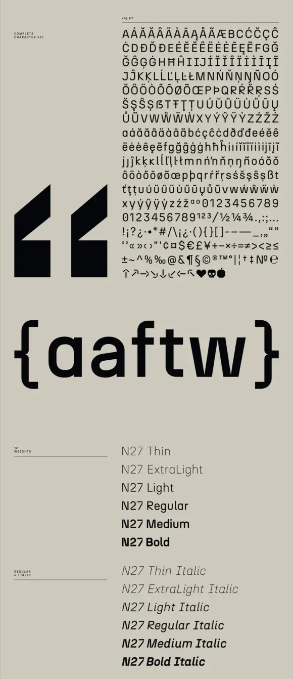 N27 - Free Avant-Grotesk Font Family