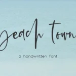 Beach Town Free Handwritten Signature Style Font