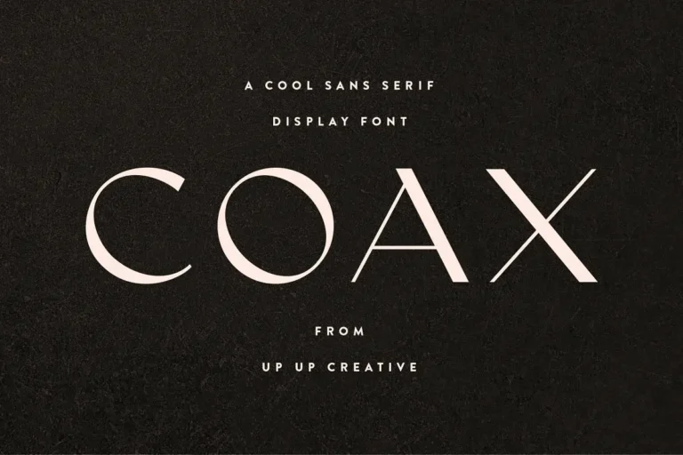 Coax - Free Cool Sans Serif Display Font