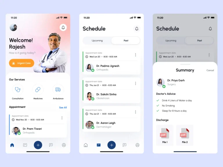 FREE Medical Appointment App Design for Figma