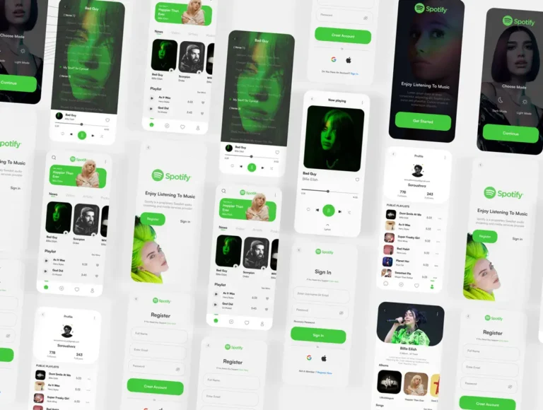 Free Spotify App Redesign for Figma