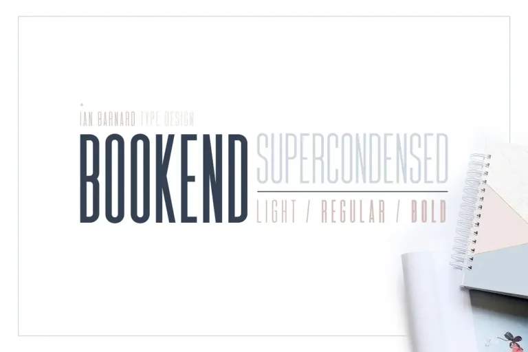 Free BOOKEND Super condensed Display Typeface