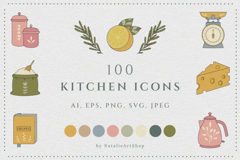 Free Kitchen & Cooking Icon Set