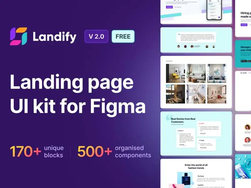 Landify - Free Figma UI Kit for Creating Beautiful Landing Pages
