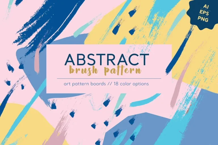 Free Abstract Brush Patterns (Vector + PNG)
