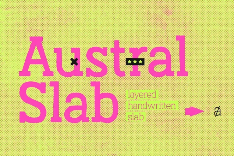 Free Austral Slab Handwritten Font