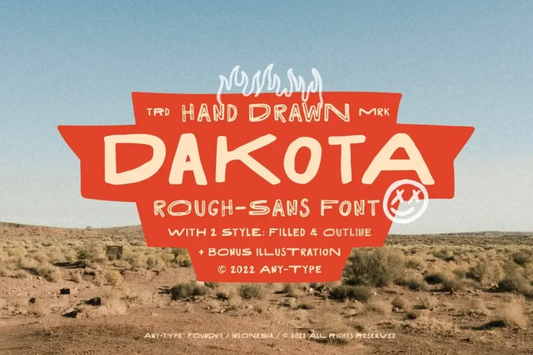 Free Dakota Rough Sans Font