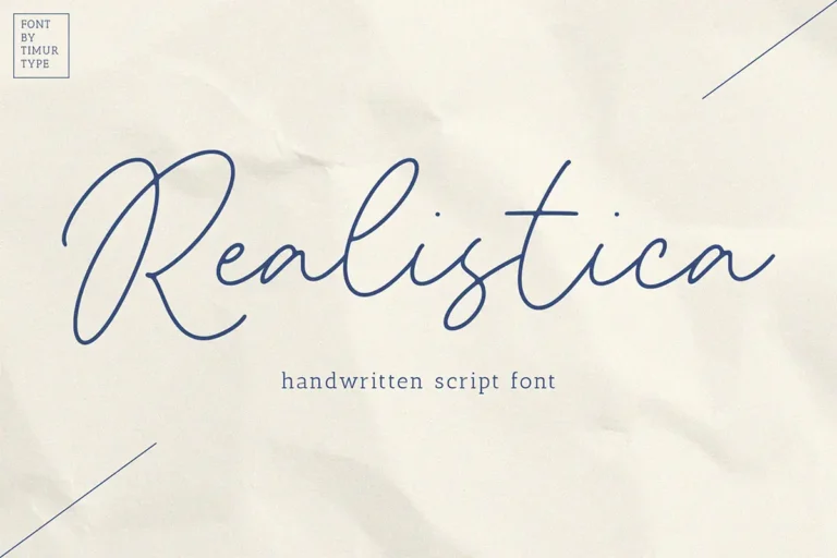Free Realistica Handwritten Script Font