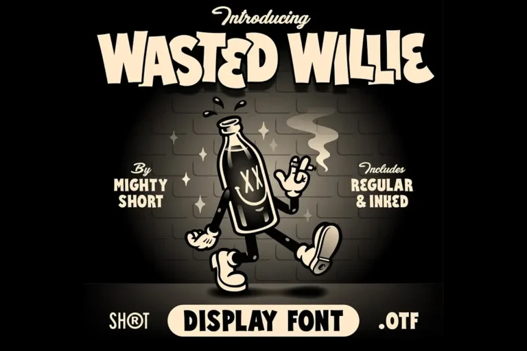 Free Wasted Willie Display Font