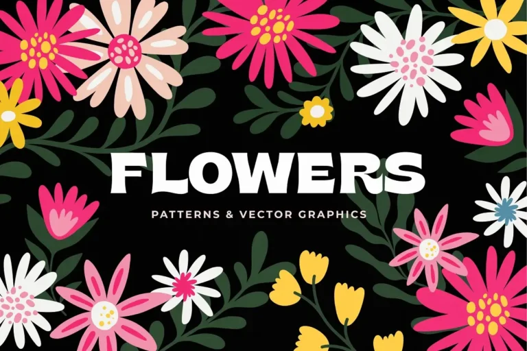 Free Flowers Vector Patterns & Graphics Pack