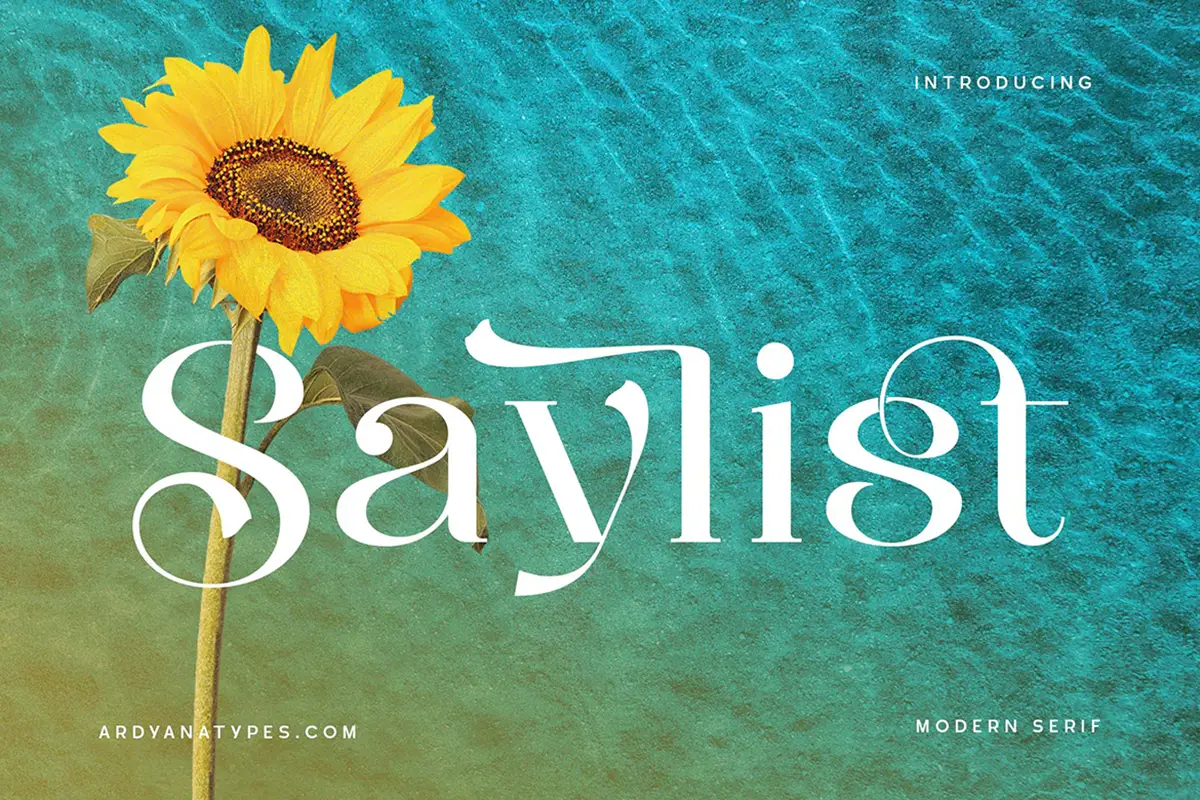 Saylist Free Modern Decorative Serif Font