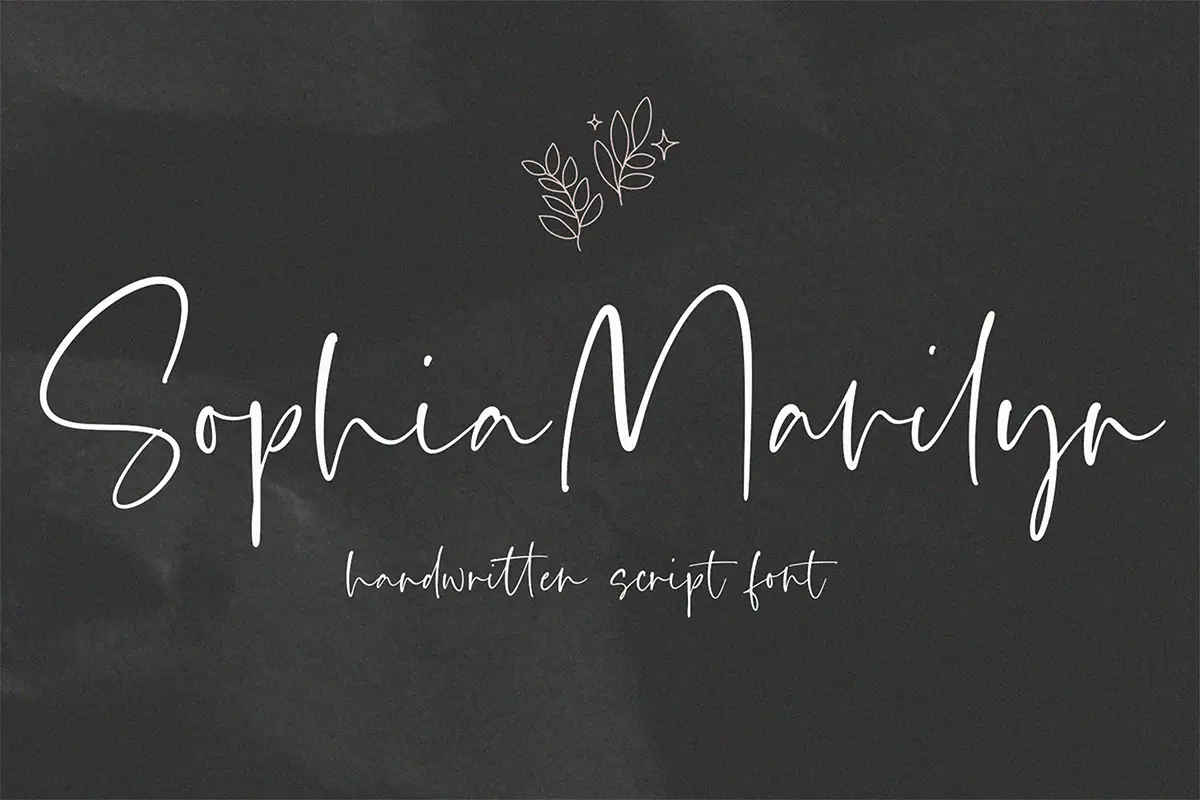 Sophia Marilyn Free Handwritten Script Font