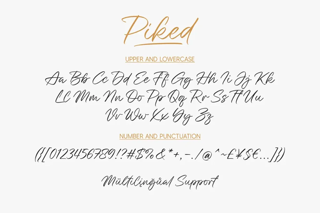 Free Piked Handwritten Script Font