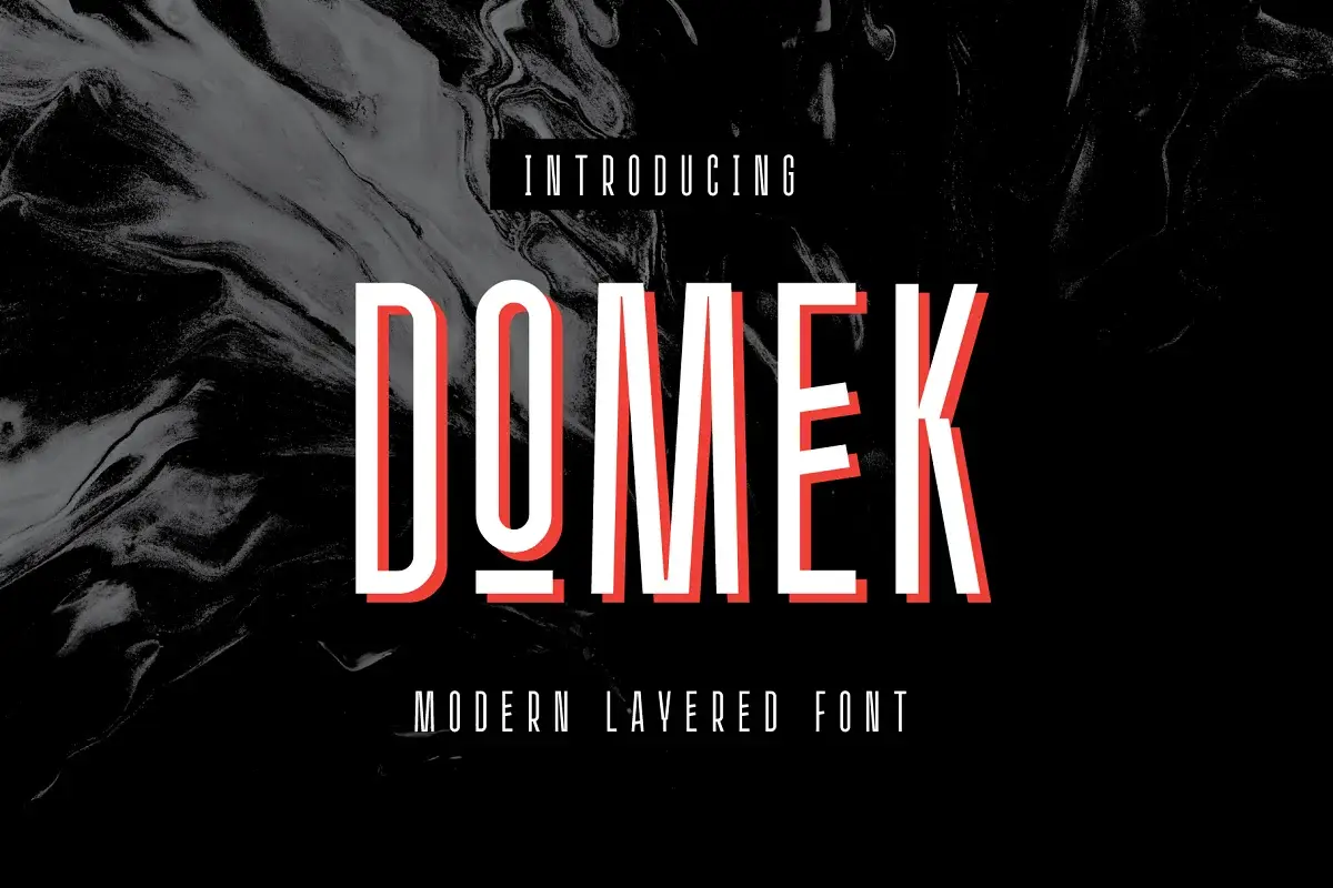 Free Domek Modern Layered Font
