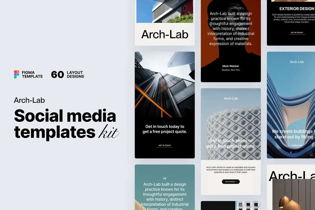 ArchLab - Free Social Media Templates Kit for Figma