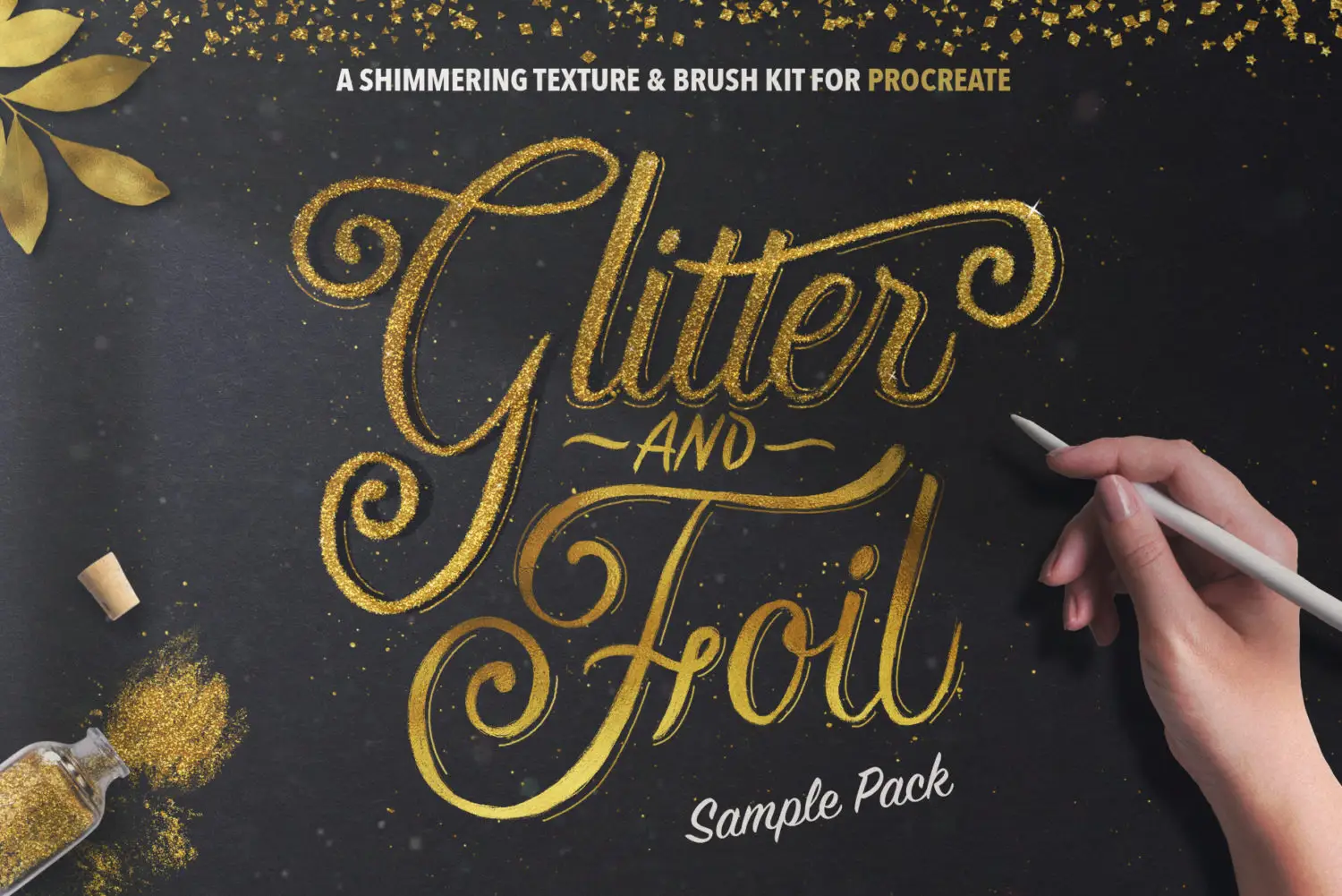 Free Glitter Lettering Procreate Brushes
