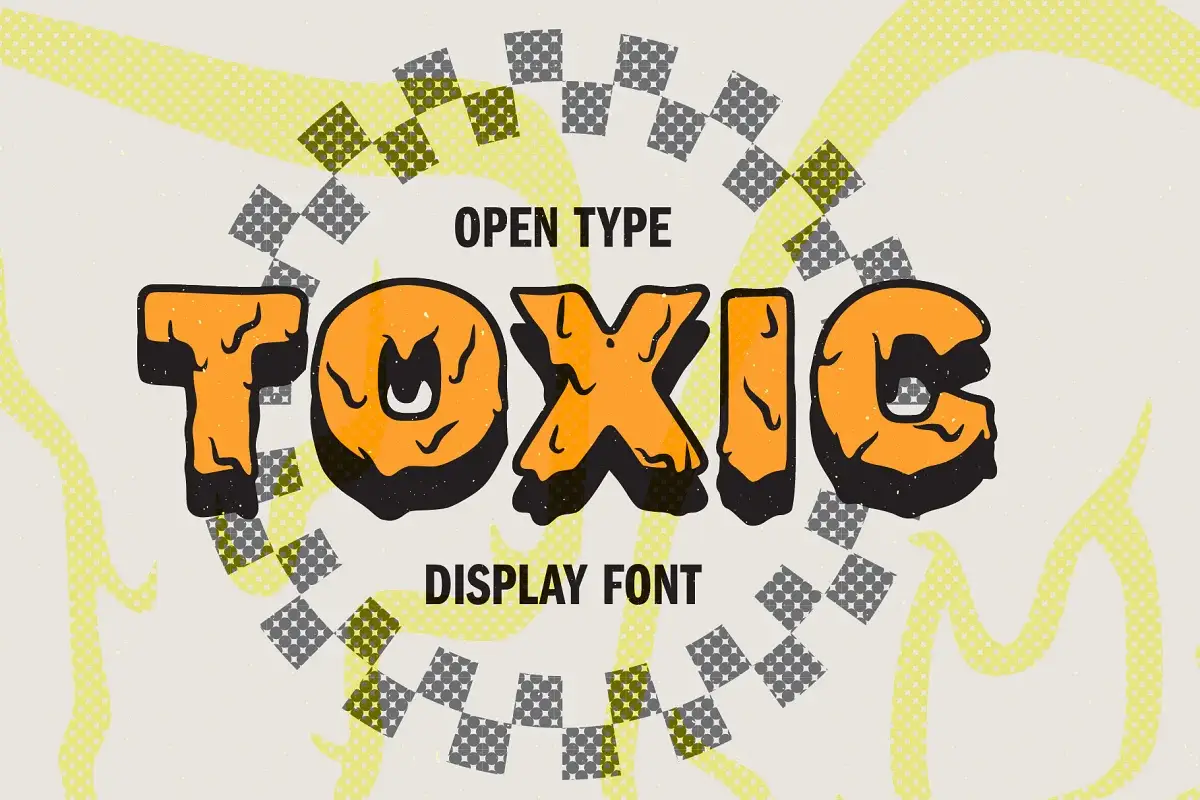 Toxic Free Drip Effect Font
