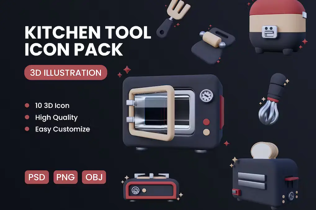 Kitchen Tool 3D Icon