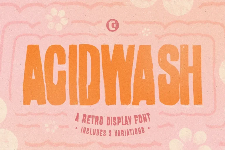 ACIDWASH Free Retro Display Font