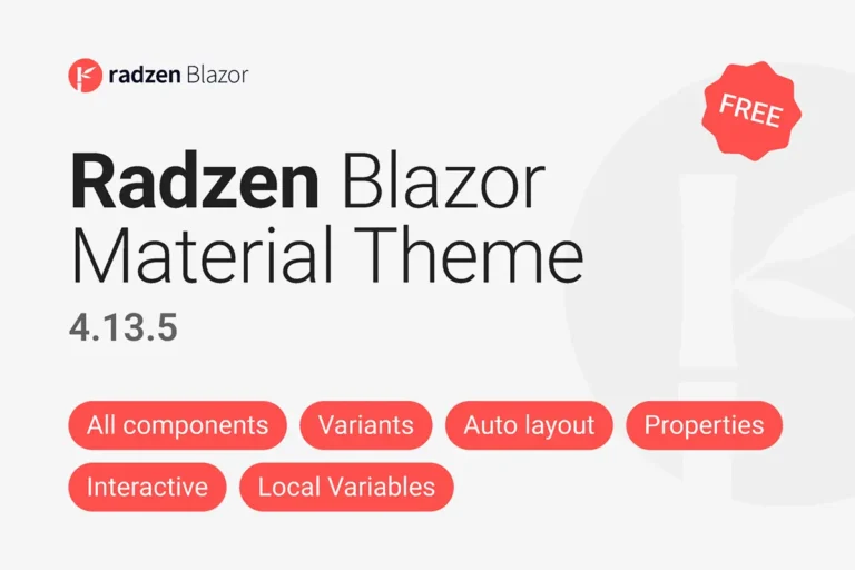 Free Radzen Blazor Material Theme for Figma