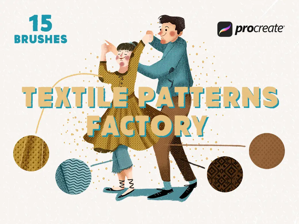 Free Textile Patterns Texture Brushes For Procreate