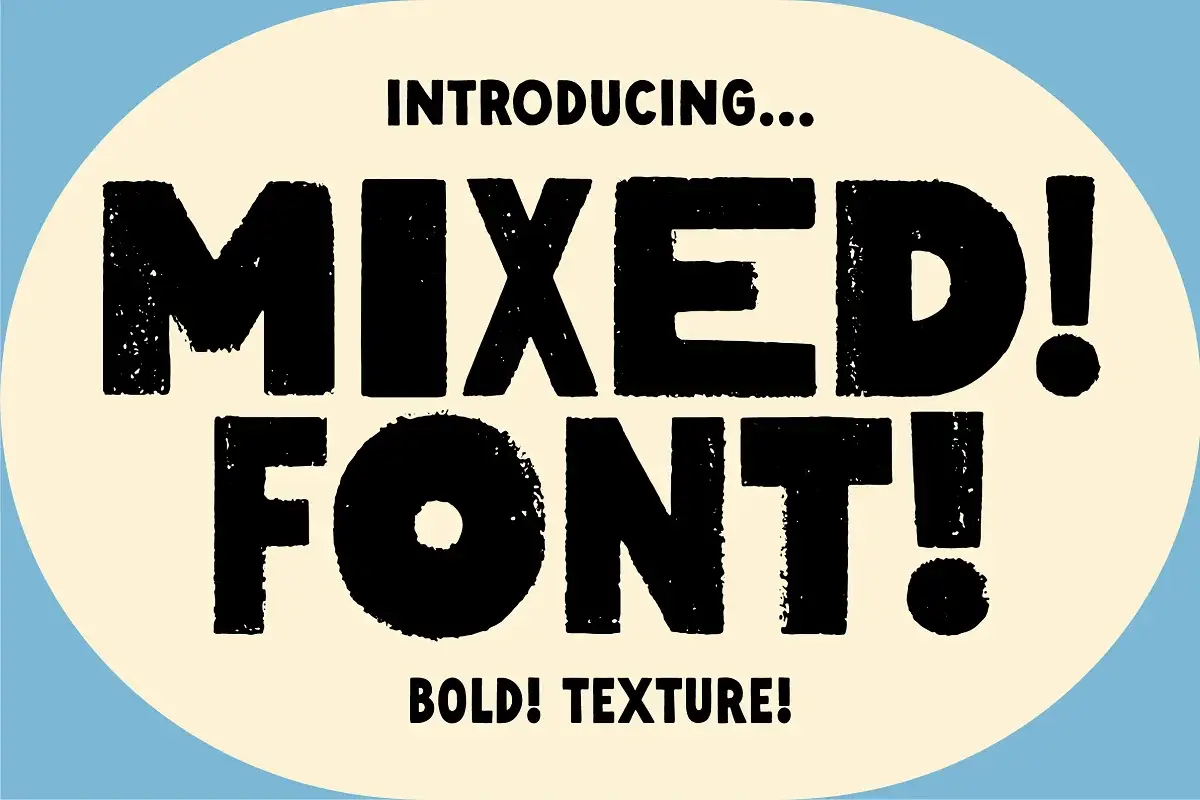 Mixed Font Free Handmade Bold Texture Font