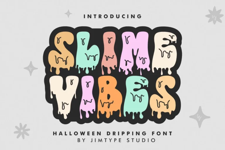 Slime Vibes – Free Halloween Dripping Font