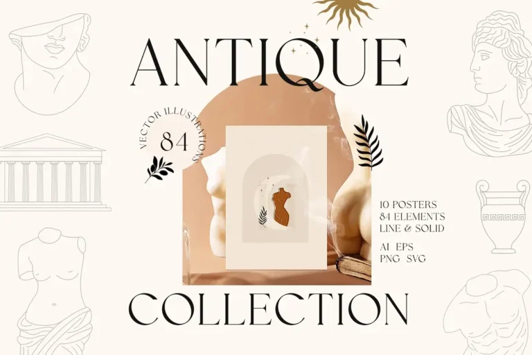 Free Antique Vector Illustrations Collection
