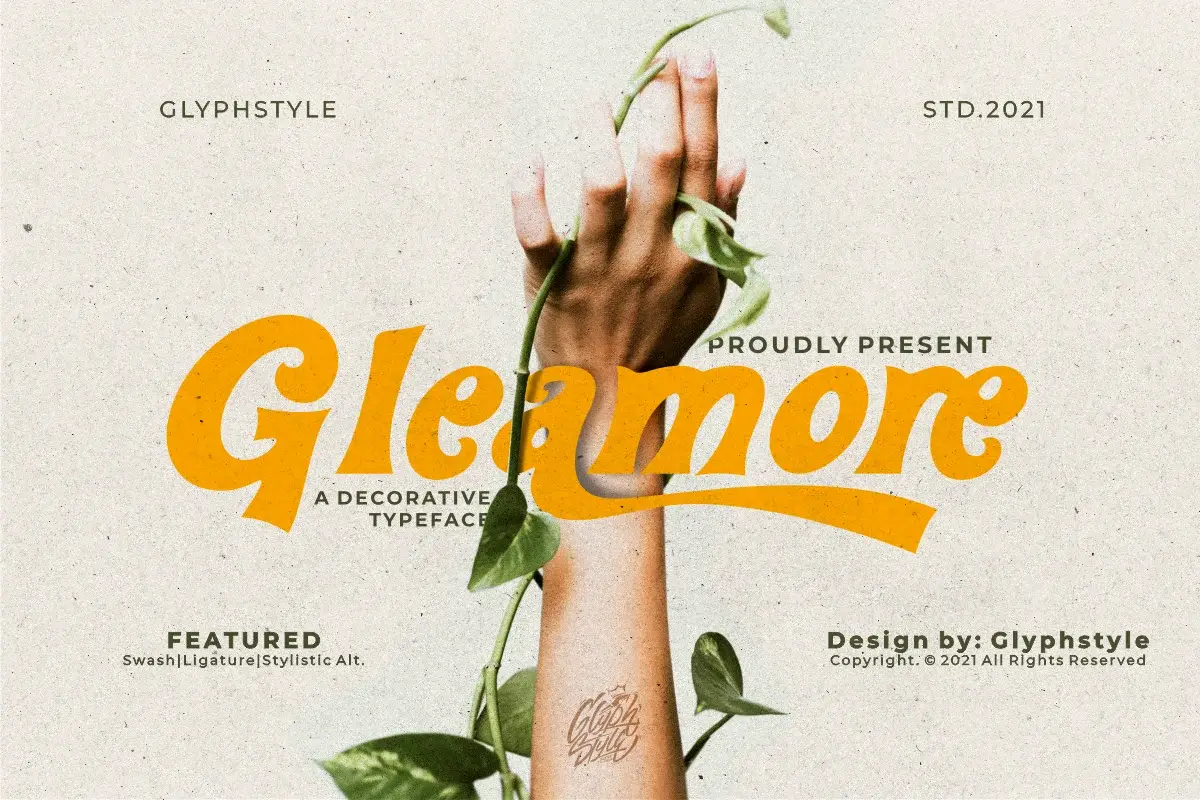 Gleamore Free Decorative Display Font