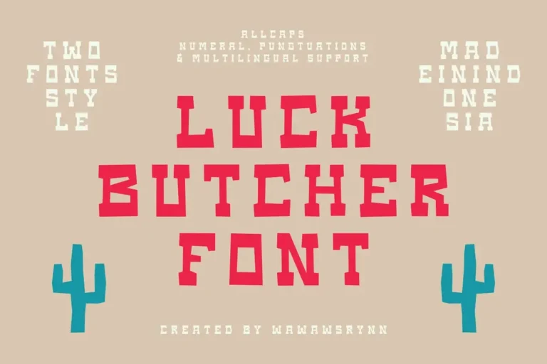 LUCK BUTCHER Free Western Inspired Font