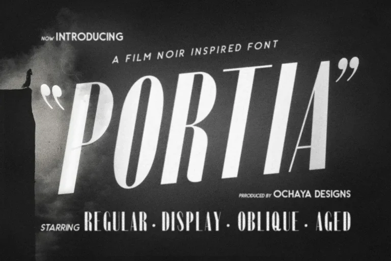 Portia Free Film Noir Inspired Font