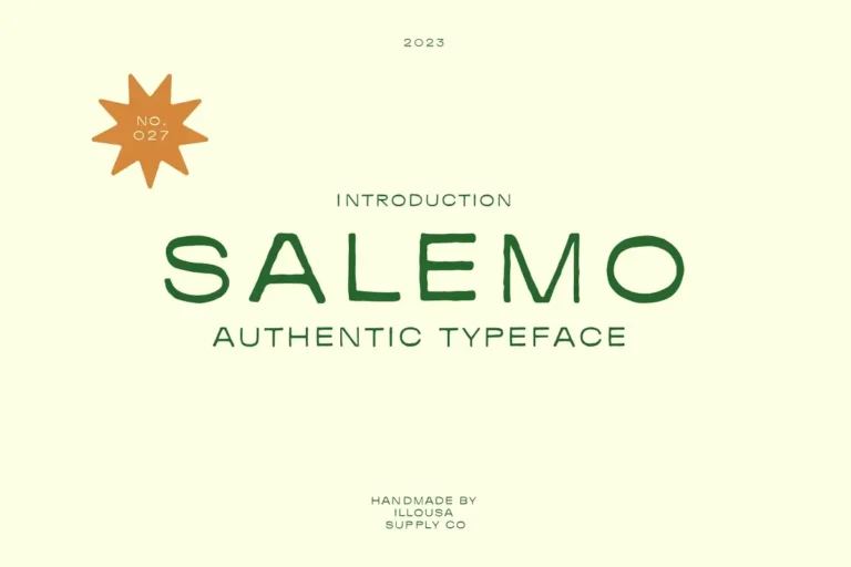 Salemo Free Vintage Minimalism Font