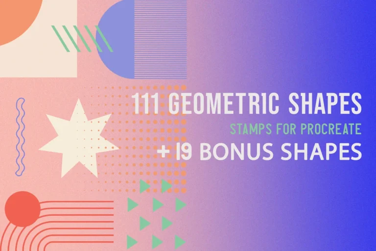 130 Free Procreate Geometric Shapes Stamp Brushes