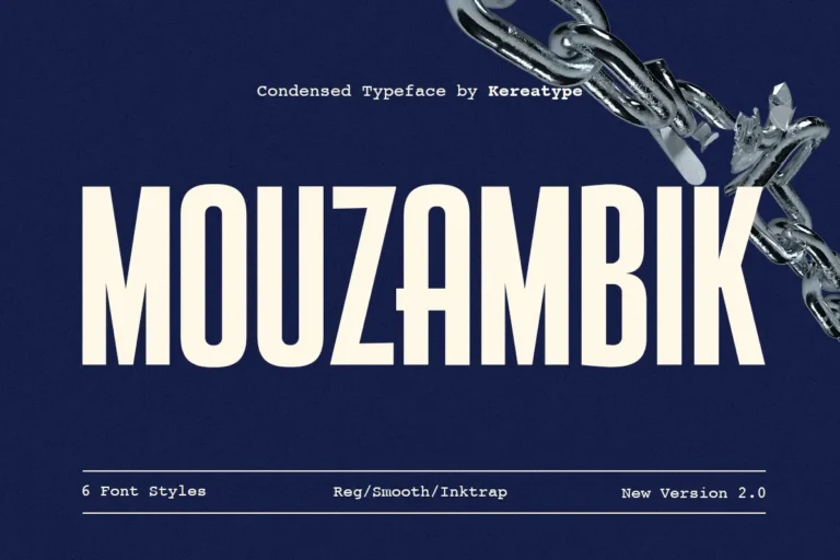 Mouzambik Free Condensed Font Family