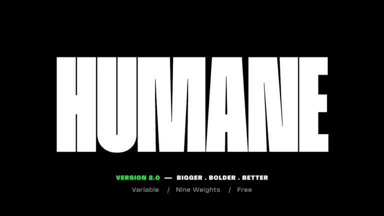 Humane Free Super Condensed Extra Bold Font