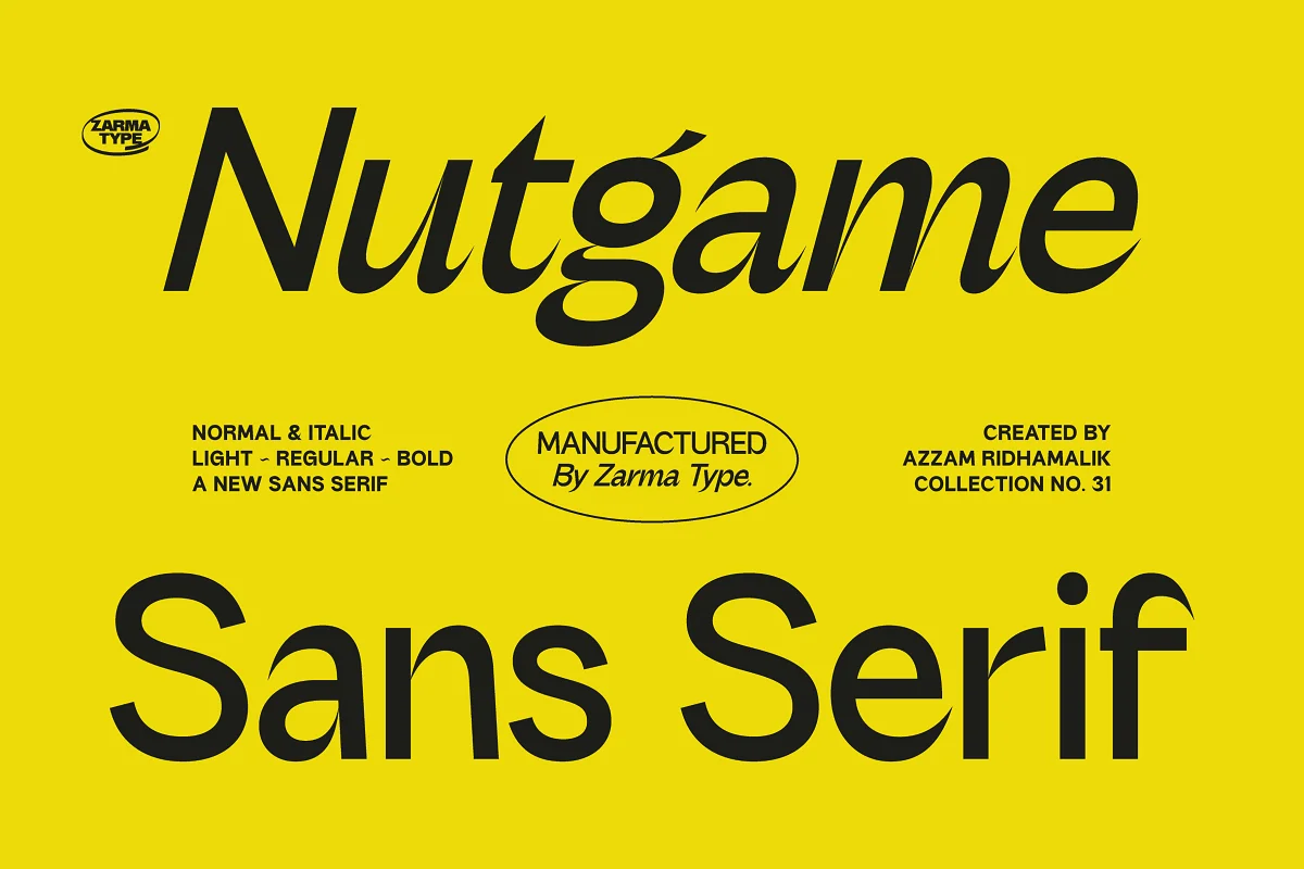 Nutgame Free Versatile Sans Serif Font