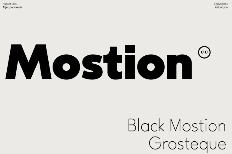 ZT Mostion Free Black Grotesque Font