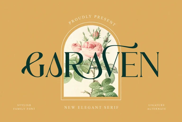 GARAVEN Free Clean Luxurious Font