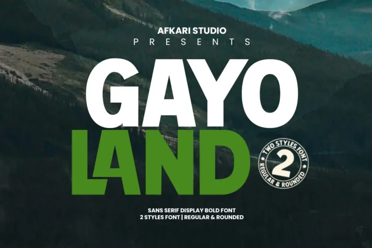 Gayo Land Free Sans Serif Display Bold Font