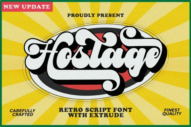 Hostage Free Retro Script Font