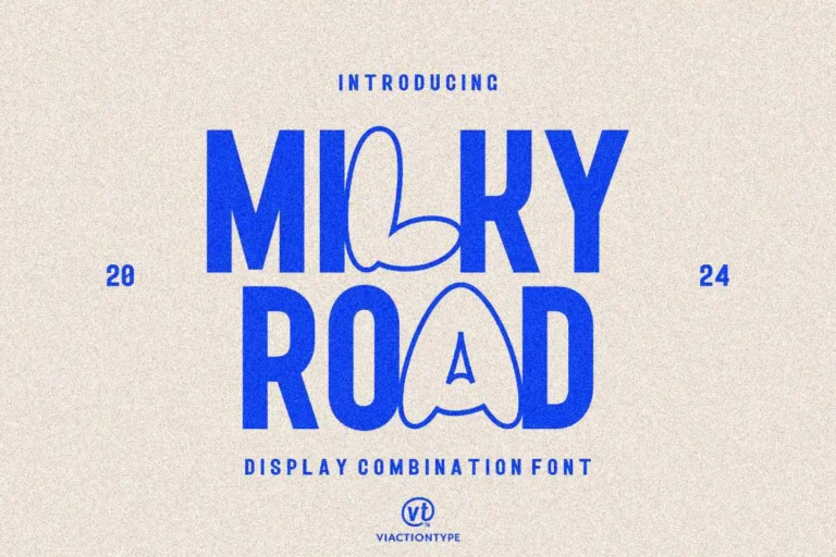 Milky Road Free Display Combination Font